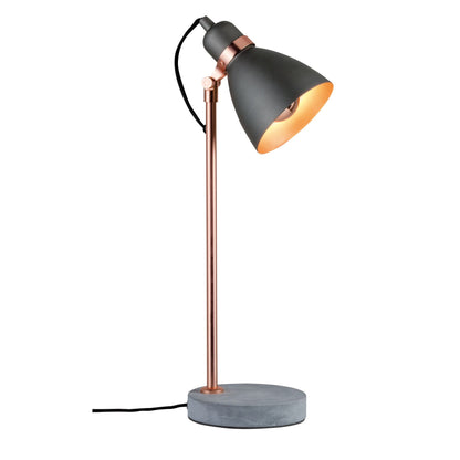 Paulmann Neordic Orm Tischleuchte max.1x20W E27 Grau/Kupfer matt 230V Metall/Beton