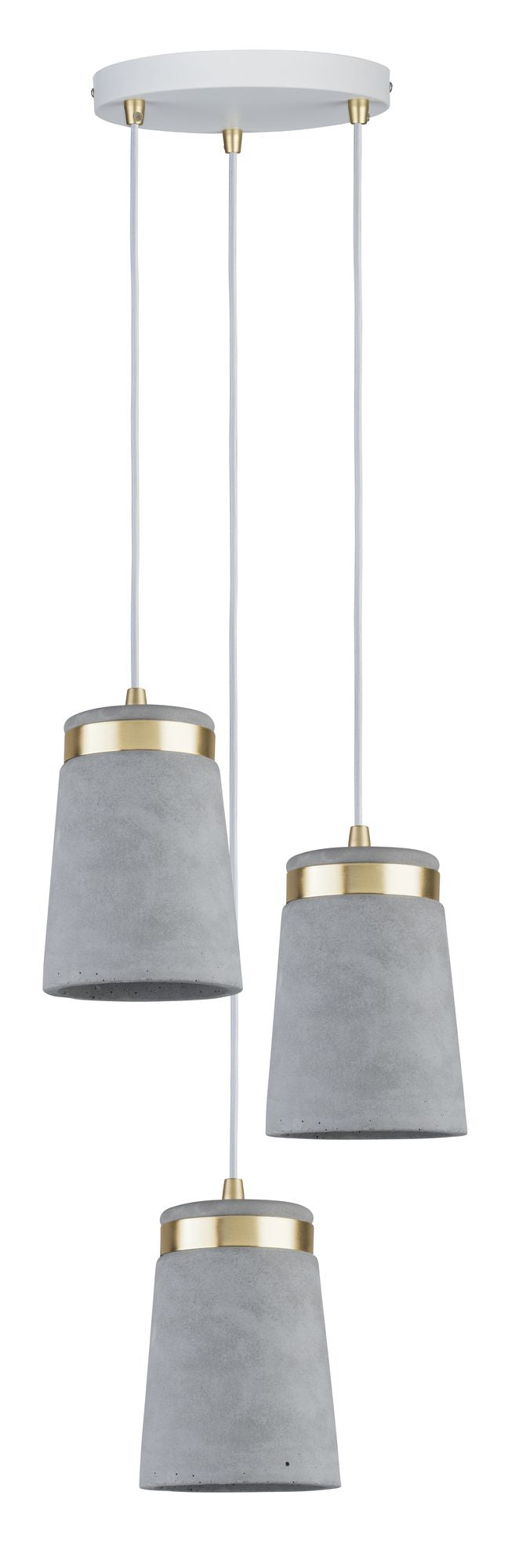 Paulmann Neordic Norell Pendelleuchte max.3x20W E27 Grau/Weiß m/Gold m 230V Beton/Metall