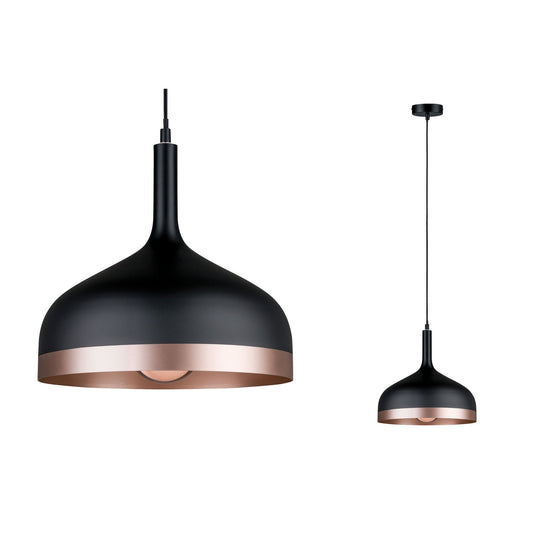 Paulmann Neordic Embla Pendelleuchte max.1x20W E27 Schwarz/Kupfer matt 230V Metall  