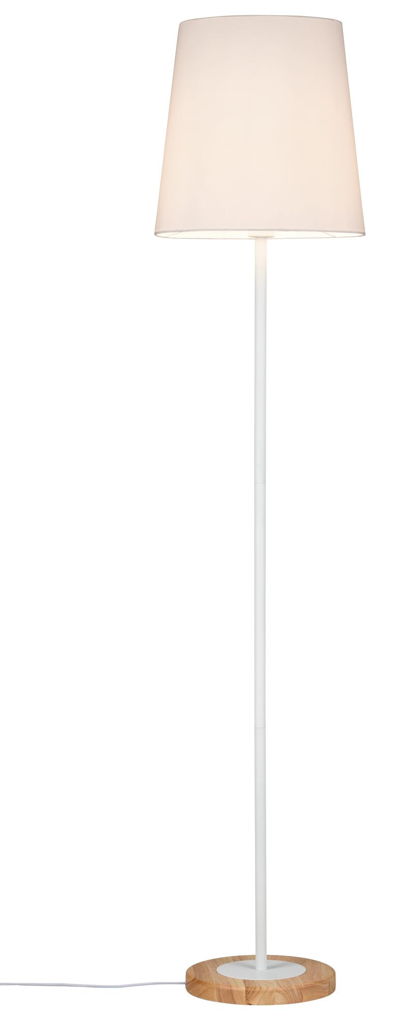 Paulmann Neordic Stellan Stehleuchte max.1x20W E27 Weiß/Holz 230V Stoff/Metall/Holz  