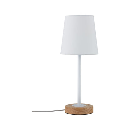 Paulmann Neordic Stellan Tischleuchte max.1x20W E27 Weiß/Holz 230V Stoff/Metall/Holz