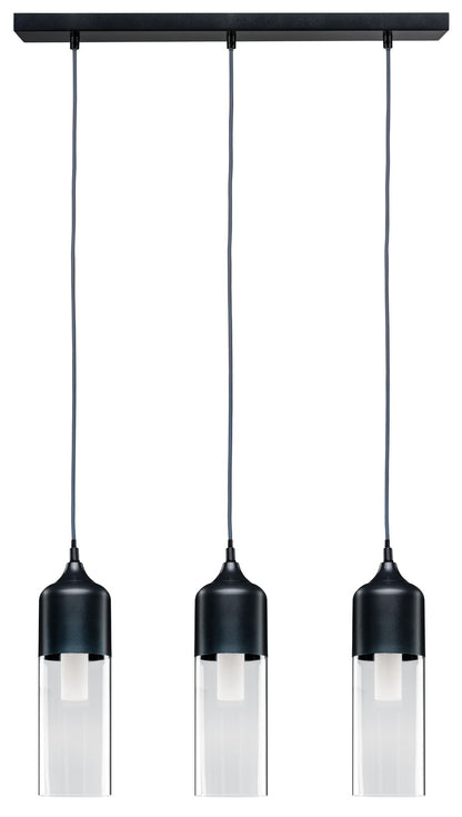 Paulmann Neordic Vanja Pendelleuchte max.3x20W E27 Grau/Klar 230V Glas/Metall