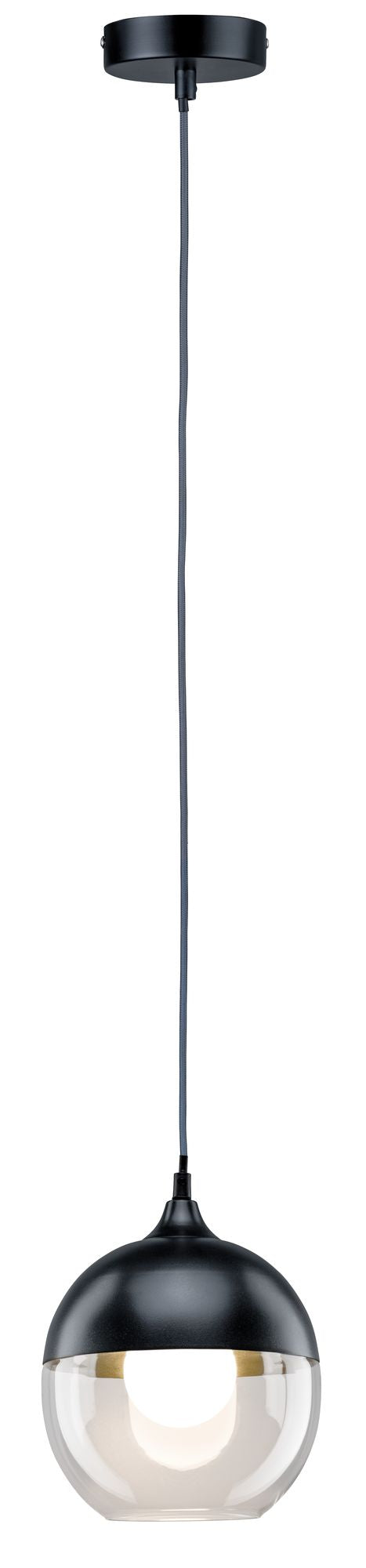 Paulmann Neordic Vanja Pendelleuchte max.1x20W E27 Grau/Klar 230V Glas/Metall