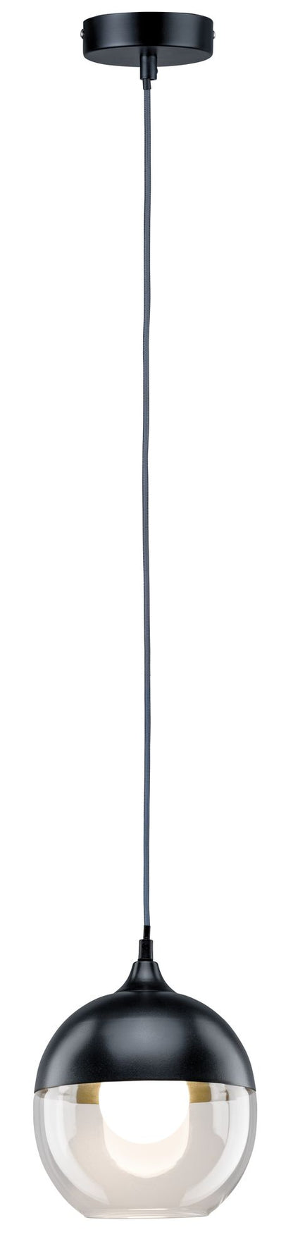 Paulmann Neordic Vanja Pendelleuchte max.1x20W E27 Grau/Klar 230V Glas/Metall