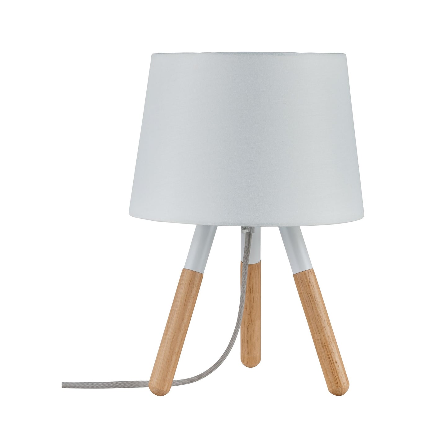 Paulmann Neordic Berit Tischleuchte max.1x20W E27 Weiß/Holz 230V Stoff/Holz/Metall  
