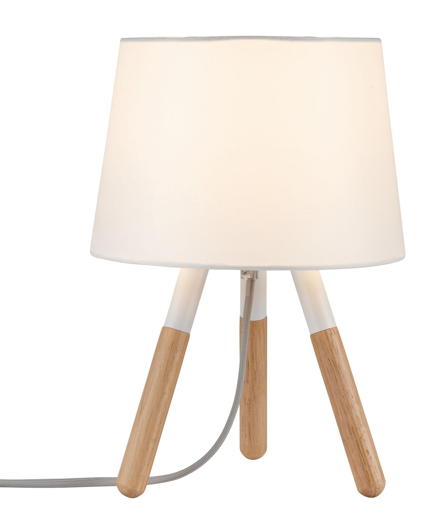 Paulmann Neordic Berit Tischleuchte max.1x20W E27 Weiß/Holz 230V Stoff/Holz/Metall  