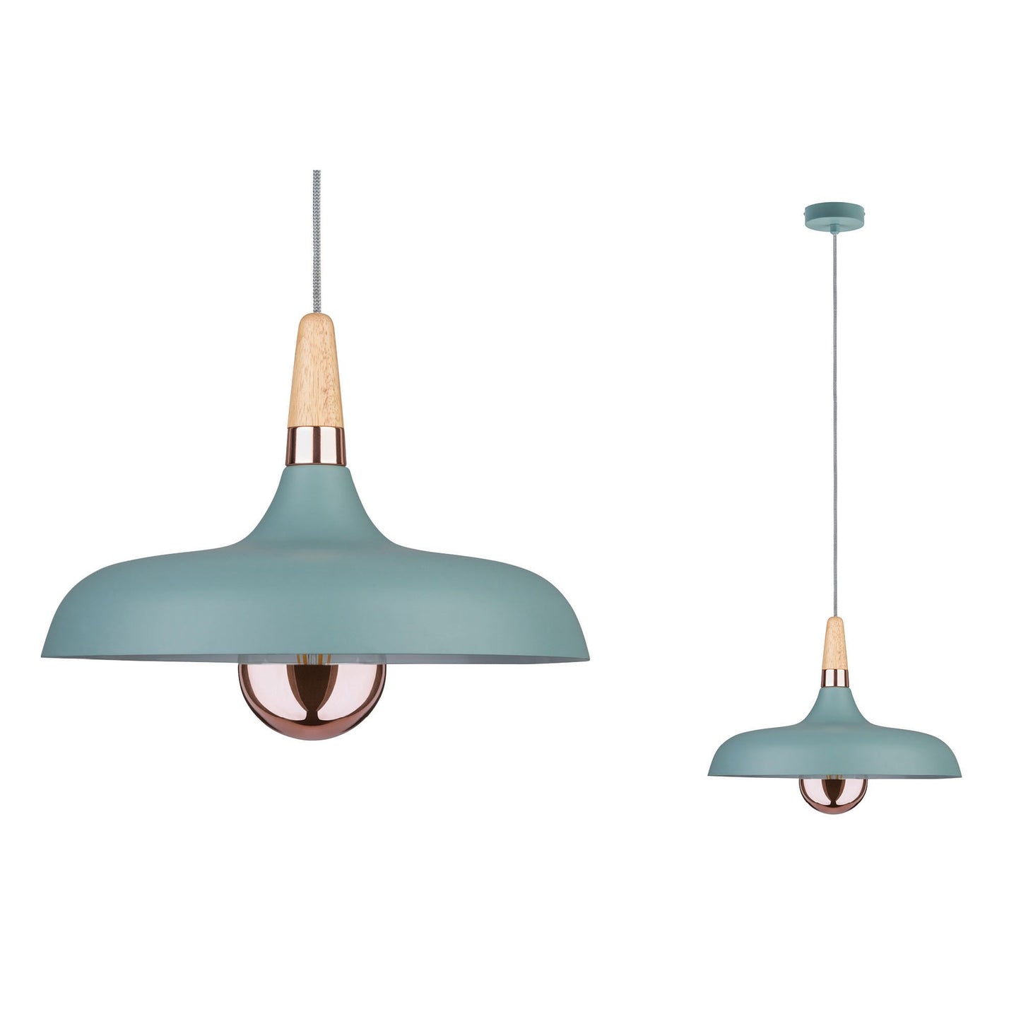 Paulmann Neordic Juna Pendelleuchte 340mm max.1x20W E27 Softgrün/Ku/Ho 230V Met/Ho