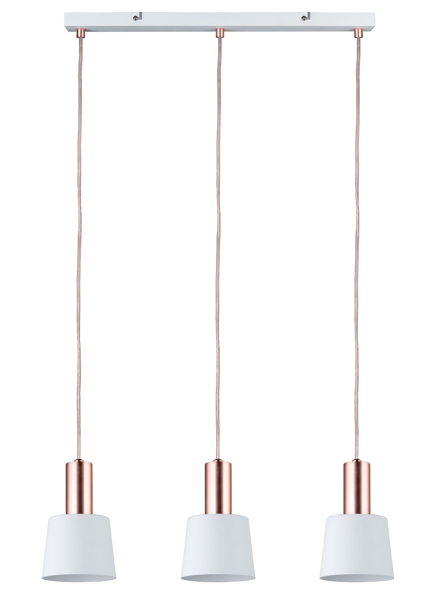 Paulmann Neordic Haldar Pendelleuchte max.3x20W E14 Weiß/Kupfer matt 230V Metall