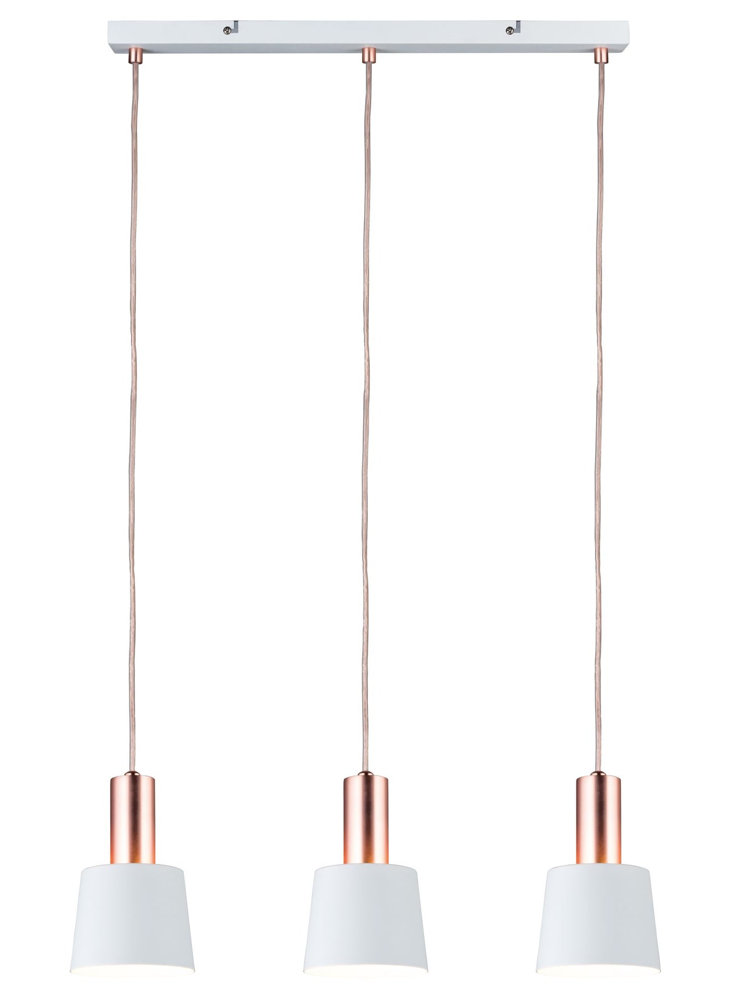 Paulmann Neordic Haldar Pendelleuchte max.3x20W E14 Weiß/Kupfer matt 230V Metall