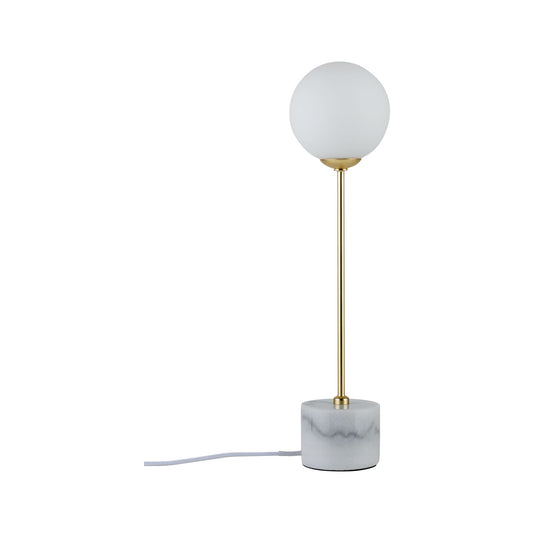 Paulmann Neordic Moa Tischleuchte max.1x10W G9 Weiß/Gold matt 230V Glas/Marmor/Metall