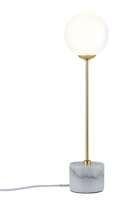 Paulmann Neordic Moa Tischleuchte max.1x10W G9 Weiß/Gold matt 230V Glas/Marmor/Metall