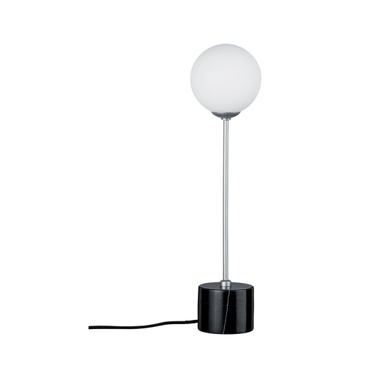 Paulmann Neordic Moa Tischleuchte max.1x10W G9 W/Schw/Chrom m 230V Glas/Marmor/Me