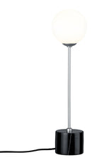 Paulmann Neordic Moa Tischleuchte max.1x10W G9 W/Schw/Chrom m 230V Glas/Marmor/Me