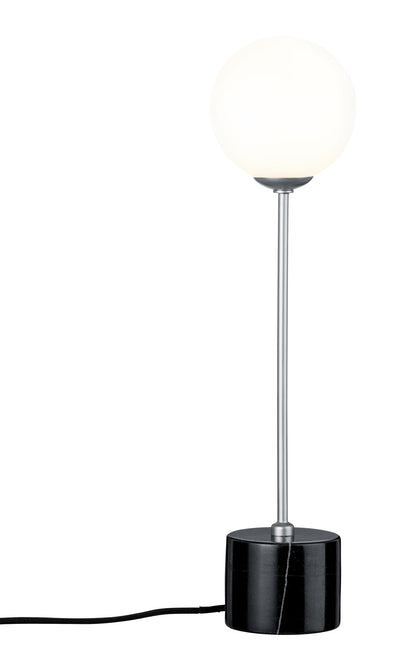 Paulmann Neordic Moa Tischleuchte max.1x10W G9 W/Schw/Chrom m 230V Glas/Marmor/Me