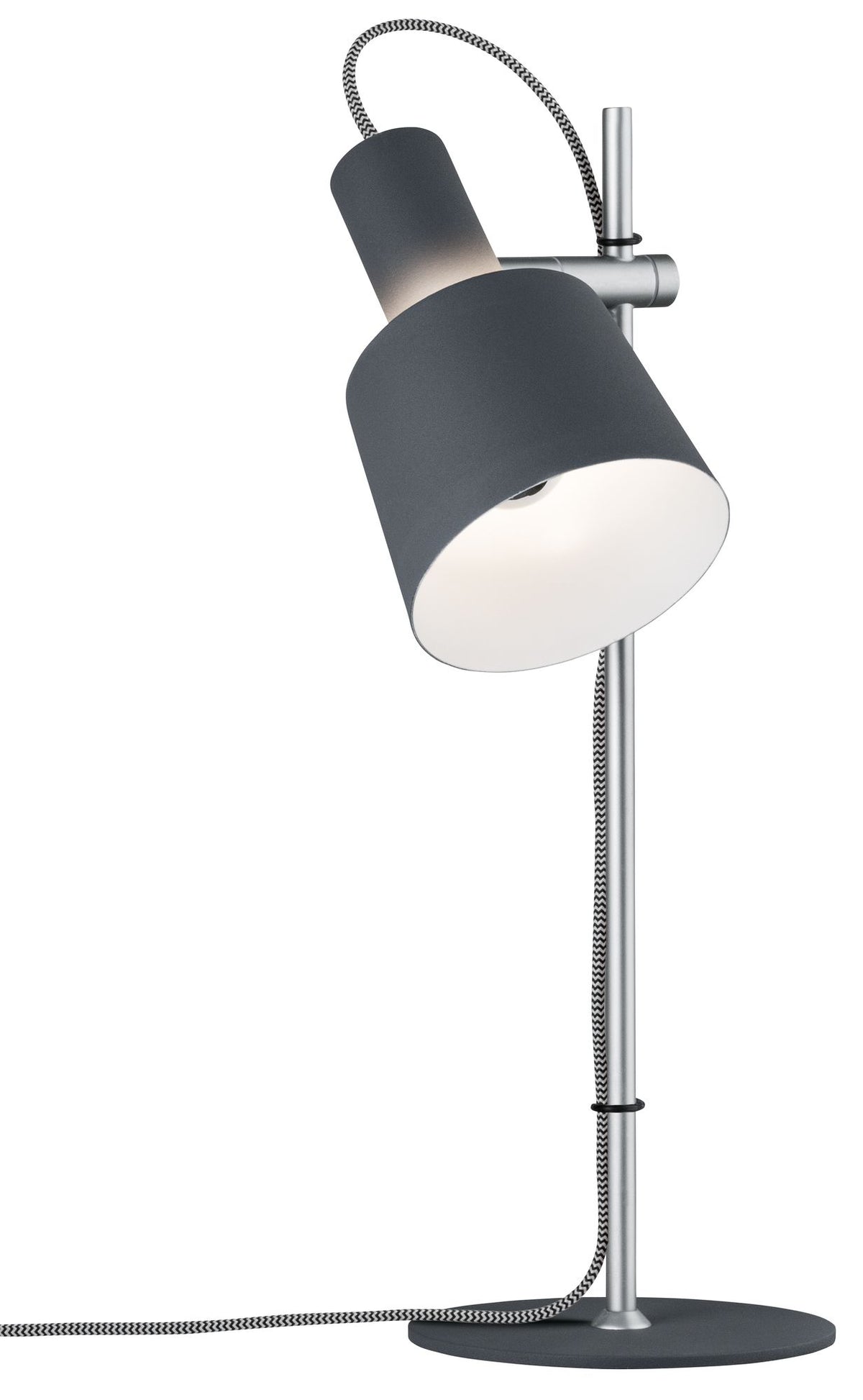 Paulmann Neordic Haldar Tischleuchte max.1x20W E14 Dunkelgrau/Chrom matt 230V Metall
