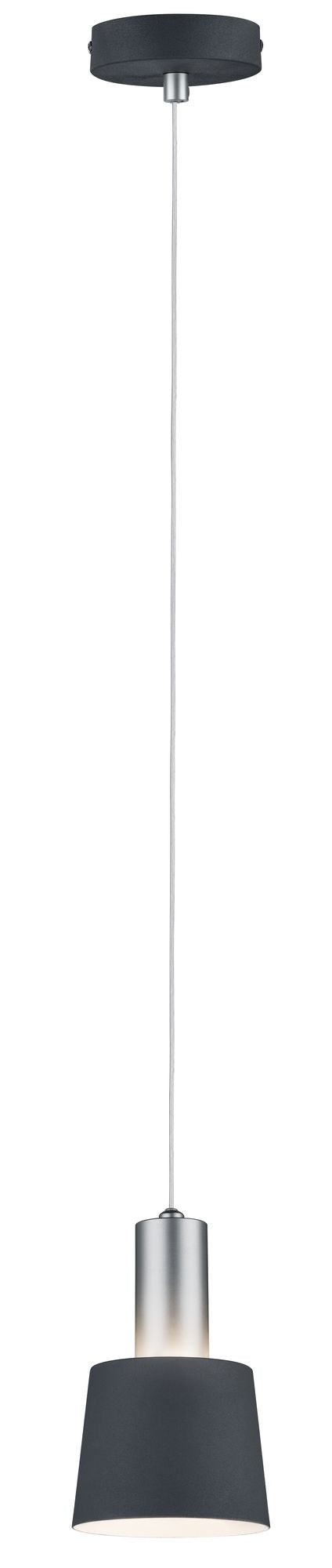 Paulmann Neordic Haldar Pendelleuchte max.1x20W E14 Dunkelgrau/Chrom matt 230V Metall