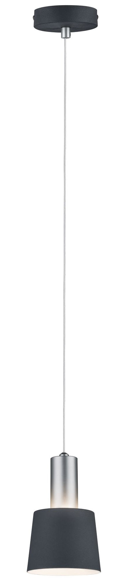Paulmann Neordic Haldar Pendelleuchte max.1x20W E14 Dunkelgrau/Chrom matt 230V Metall