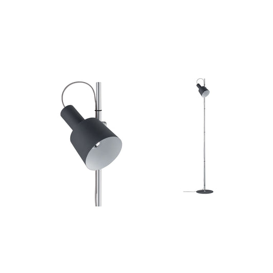 Paulmann Neordic Haldar Stehleuchte max.1x20W E14 Dunkelgrau/Chrom matt 230V Metall