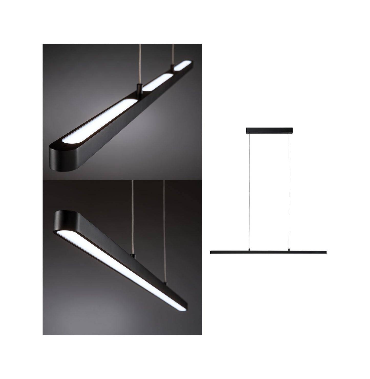 Paulmann Lento BLE Pendelleuchte LED 1x43W TunW Schwarz 230V Aluminium/Kunststoff
