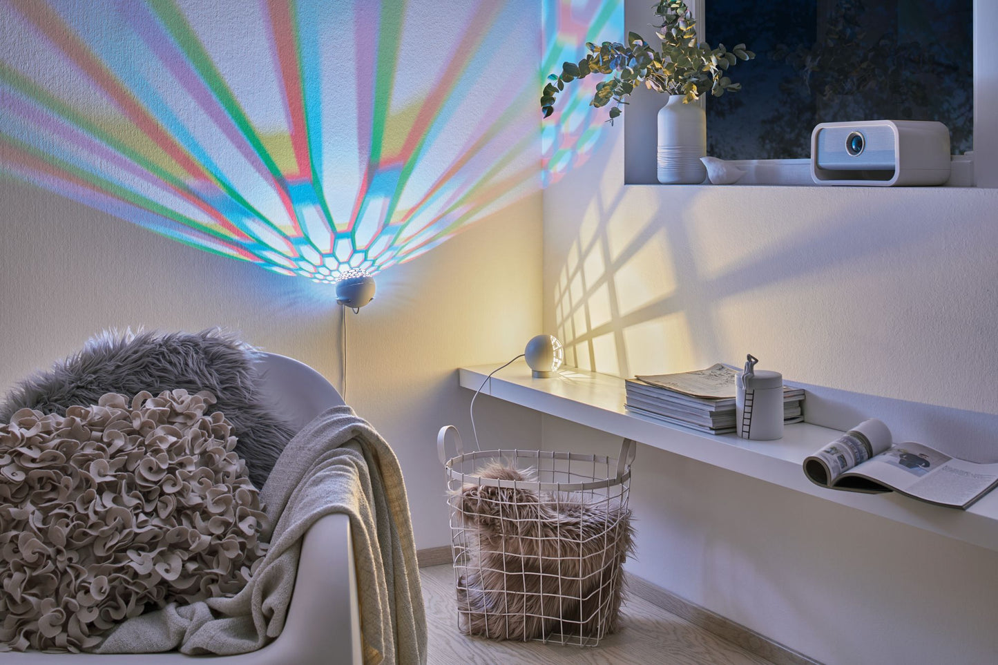 Paulmann Favia Tischleuchte LED 1x6W RGB Weiß 230/12V Kunststoff