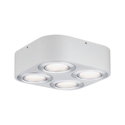 Paulmann WallCeiling Argun LED 4x4,8W Weiß Alu gebürstet 230V Metall