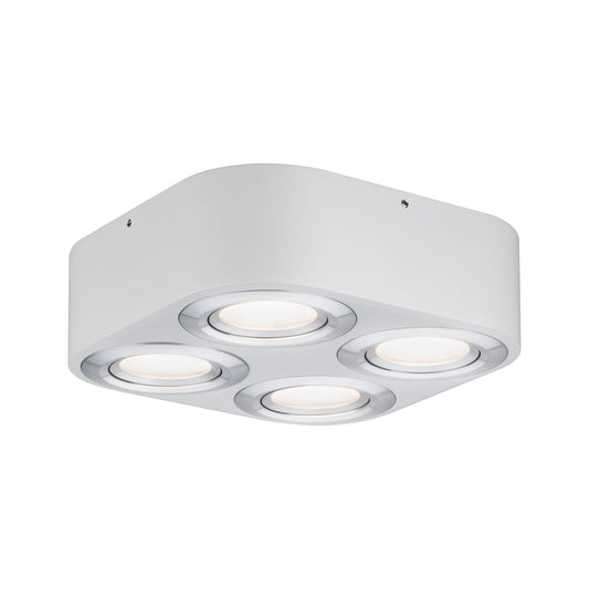 Paulmann WallCeiling Argun LED 4x4,8W Weiß Alu gebürstet 230V Metall