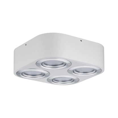 Paulmann WallCeiling Argun LED 4x4,8W Weiß Alu gebürstet 230V Metall