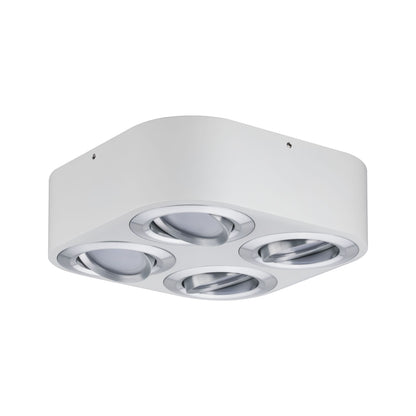 Paulmann WallCeiling Argun LED 4x4,8W Weiß Alu gebürstet 230V Metall