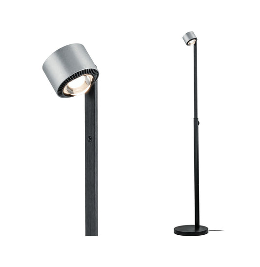 Paulmann Aldan Steh-Leseleuchte dim LED 1x15,5W Schwarz/Alu gebürstet 230V Aluminium