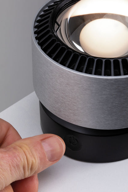 Paulmann Aldan Tischleuchte dim LED 1x3,5W Schwarz/Alu gebürstet 230V Aluminium