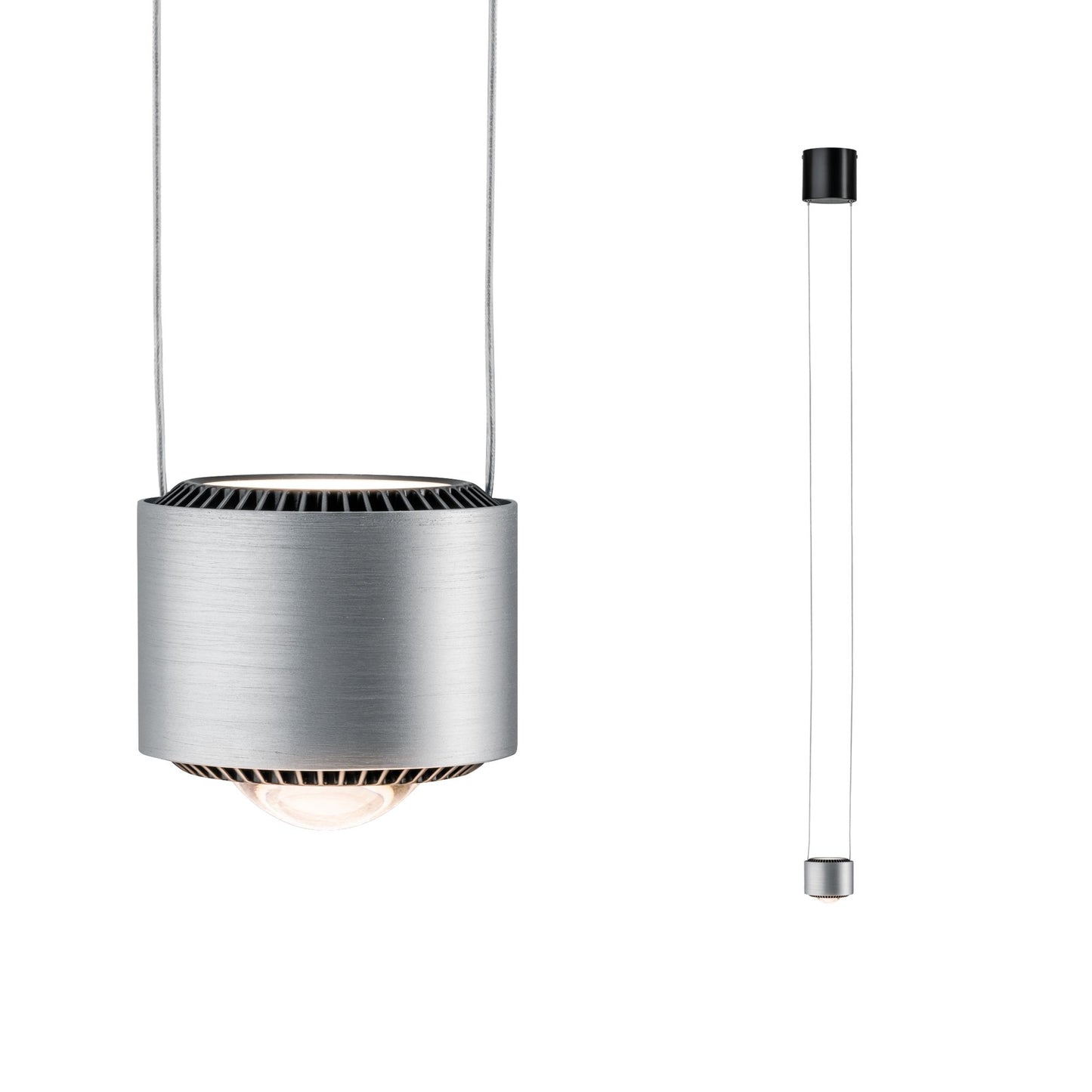 Paulmann Aldan Pendelleuchte dim LED 1x13W Schwarz/Alu gebürstet 230V Aluminium