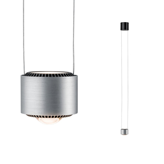 Paulmann Aldan Pendelleuchte dim LED 1x13W Schwarz/Alu gebürstet 230V Aluminium