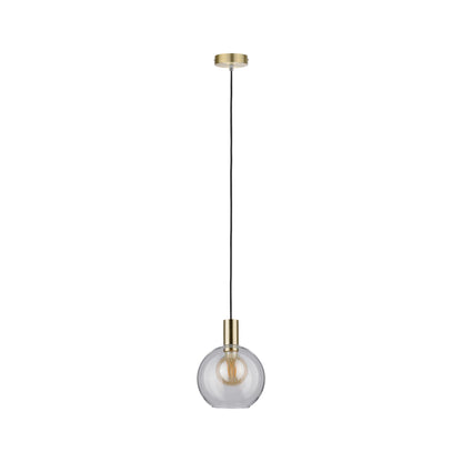 Paulmann Neordic Esben Pendell max1x20W E27 Klar/Messing gebürstet 230V Glas/Metall