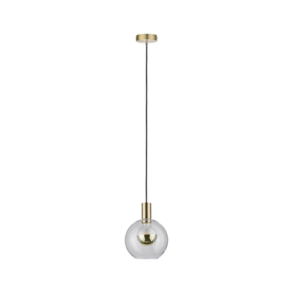 Paulmann Neordic Esben Pendell max1x20W E27 Klar/Messing gebürstet 230V Glas/Metall