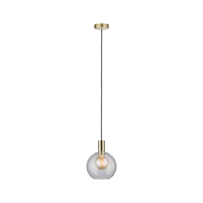 Paulmann Neordic Esben Pendell max1x20W E27 Klar/Messing gebürstet 230V Glas/Metall