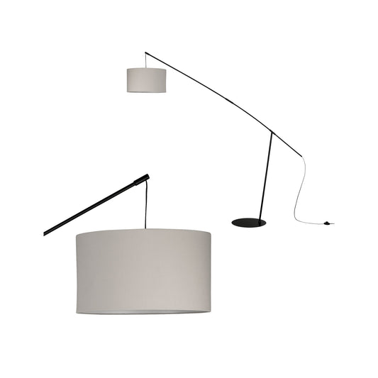 Paulmann Benue Stehleuchte Bogen max1x60W E27 Beige/Schwarz 230V Stoff/Metall