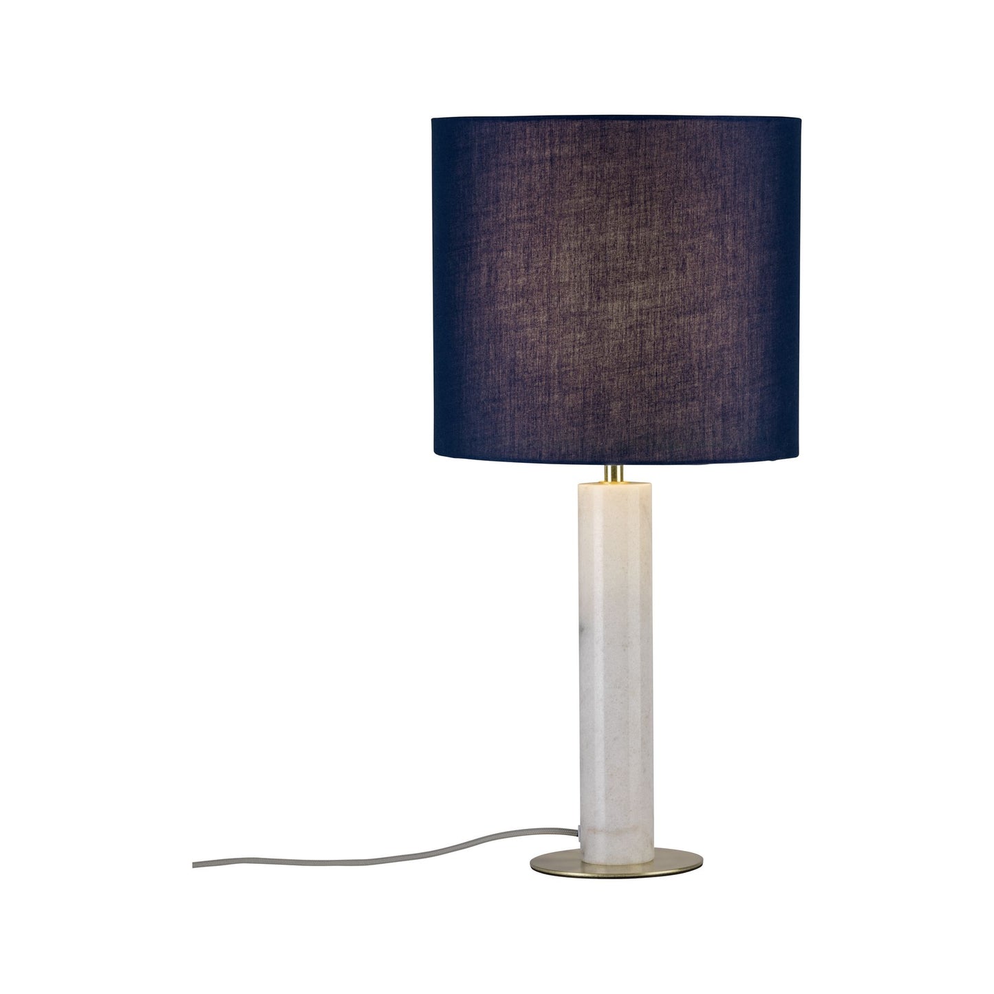 Paulmann Neordic Olar Tischleuchte max1x20W E27 Blau/Ws/Messg geb 230V Stoff/Marmor/Met