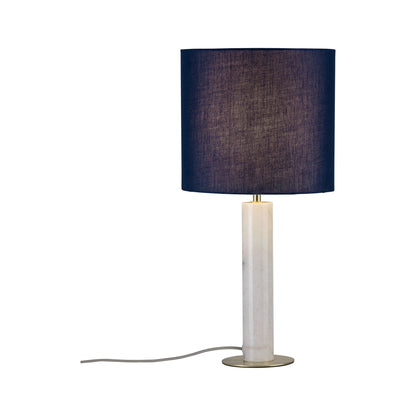 Paulmann Neordic Olar Tischleuchte max1x20W E27 Blau/Ws/Messg geb 230V Stoff/Marmor/Met
