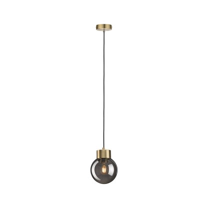 Paulmann Neordic Linja Pendelleuchte max1x20W E27 Rauchglas/Mess geb 230V Spiegel/Glas/Mt