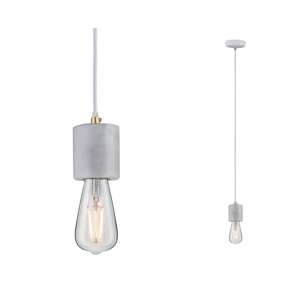 Paulmann Pendelleuchte Neordic Nordin E27 max. 1x60W Weiß/Marmor