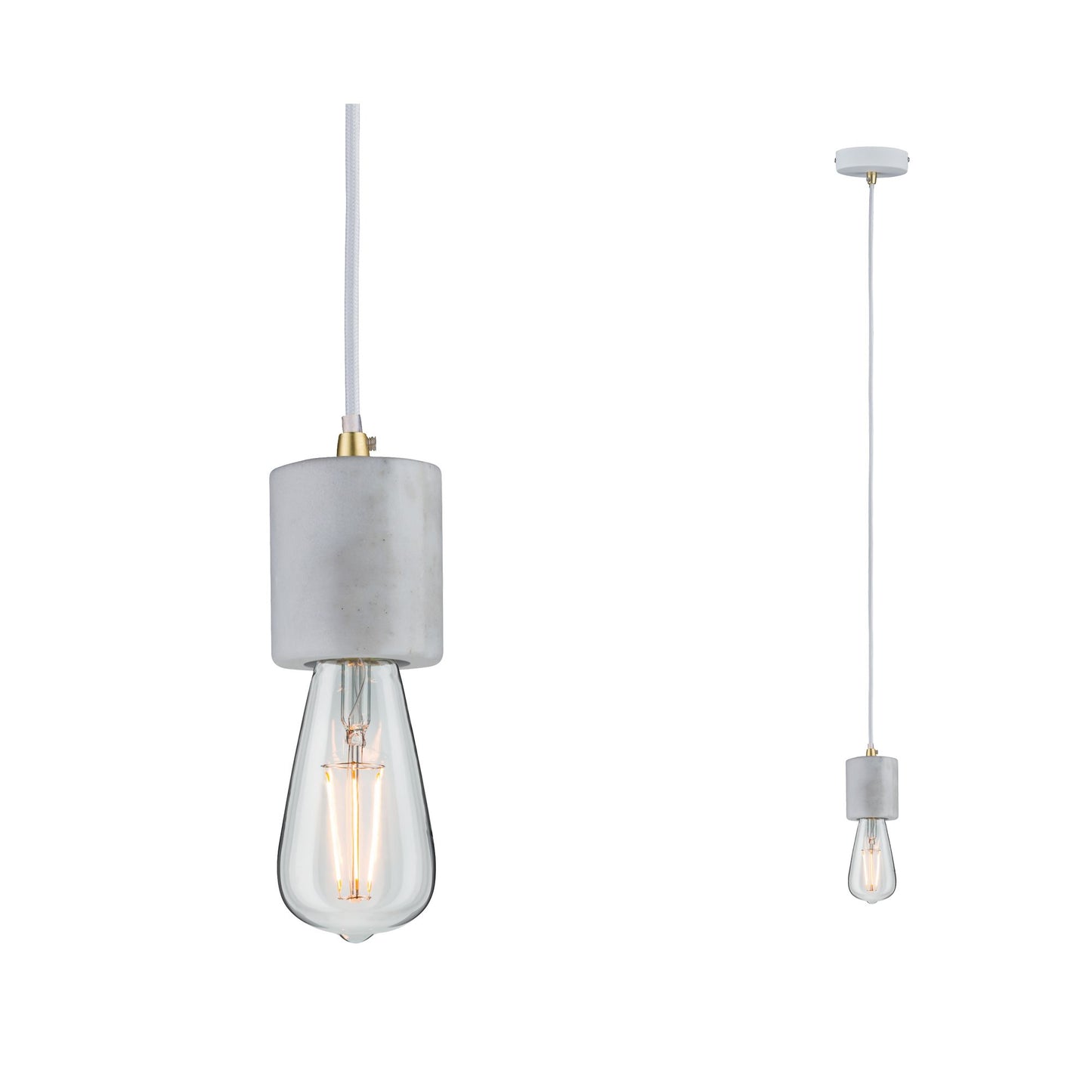 Paulmann Pendelleuchte Neordic Nordin E27 max. 1x60W Weiß/Marmor
