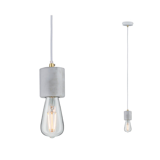 Paulmann Pendelleuchte Neordic Nordin E27 max. 1x60W Weiß/Marmor