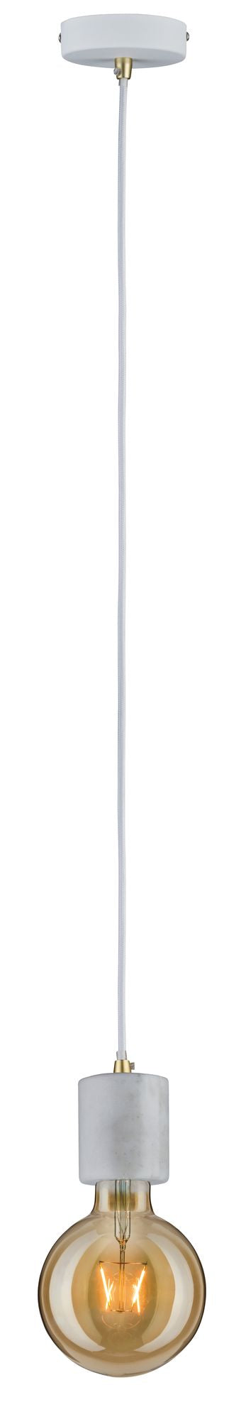 Paulmann Pendelleuchte Neordic Nordin E27 max. 1x60W Weiß/Marmor