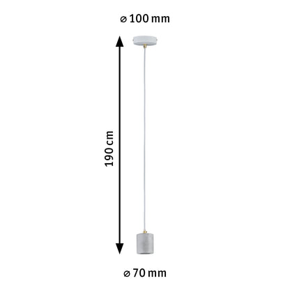 Paulmann Pendelleuchte Neordic Nordin E27 max. 1x60W Weiß/Marmor