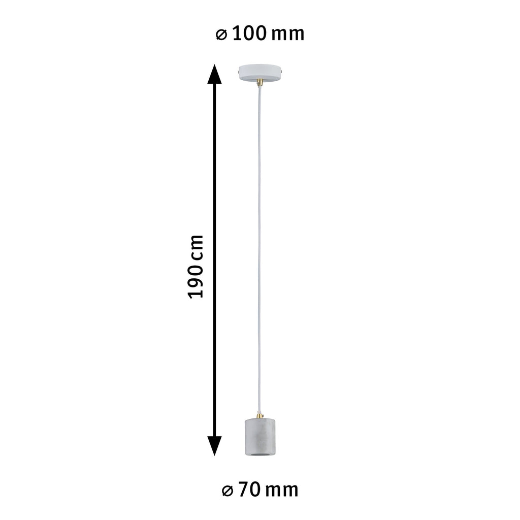 Paulmann Pendelleuchte Neordic Nordin E27 max. 1x60W Weiß/Marmor
