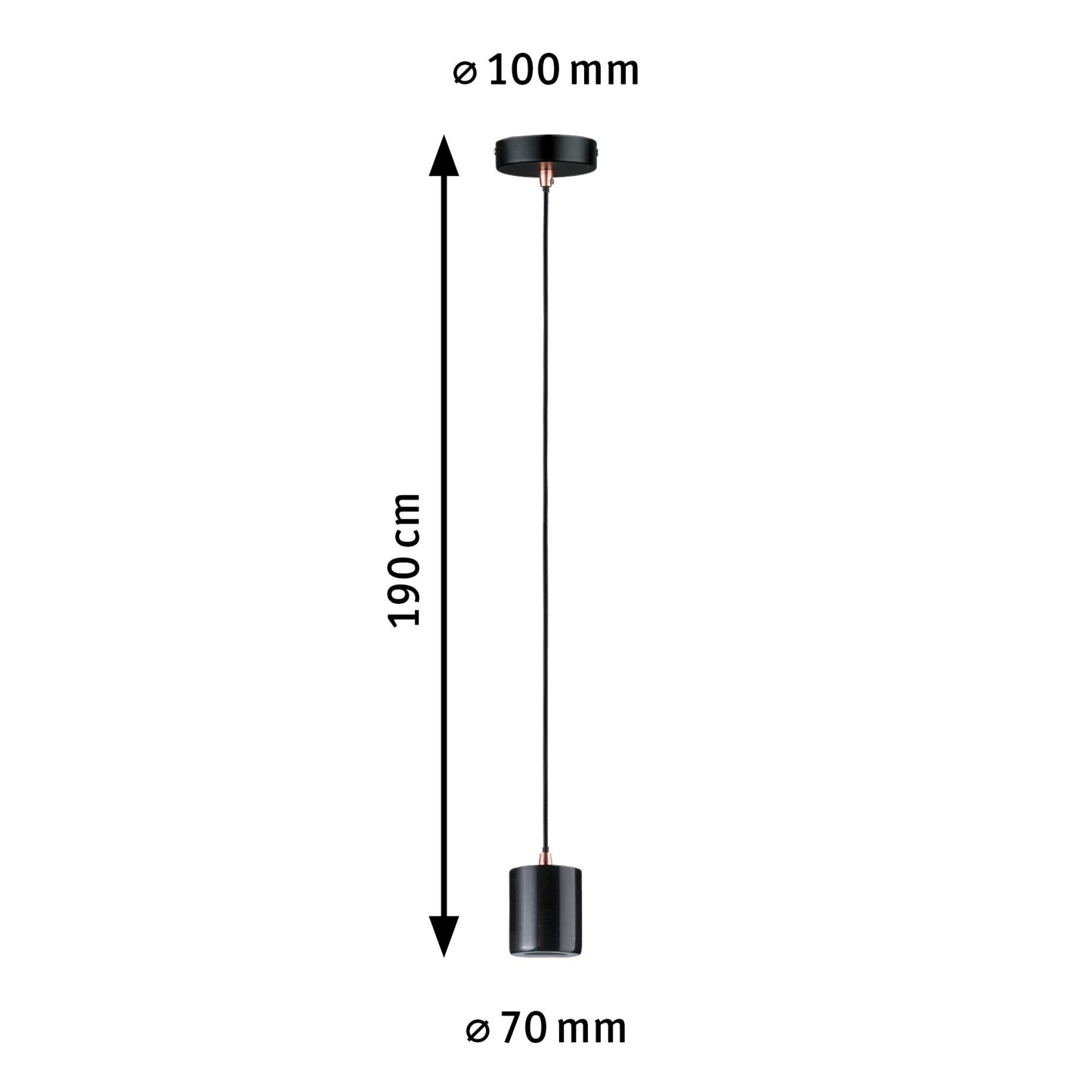 Paulmann Pendelleuchte Neordic Nordin E27 max. 1x20W Schwarz/Marmor