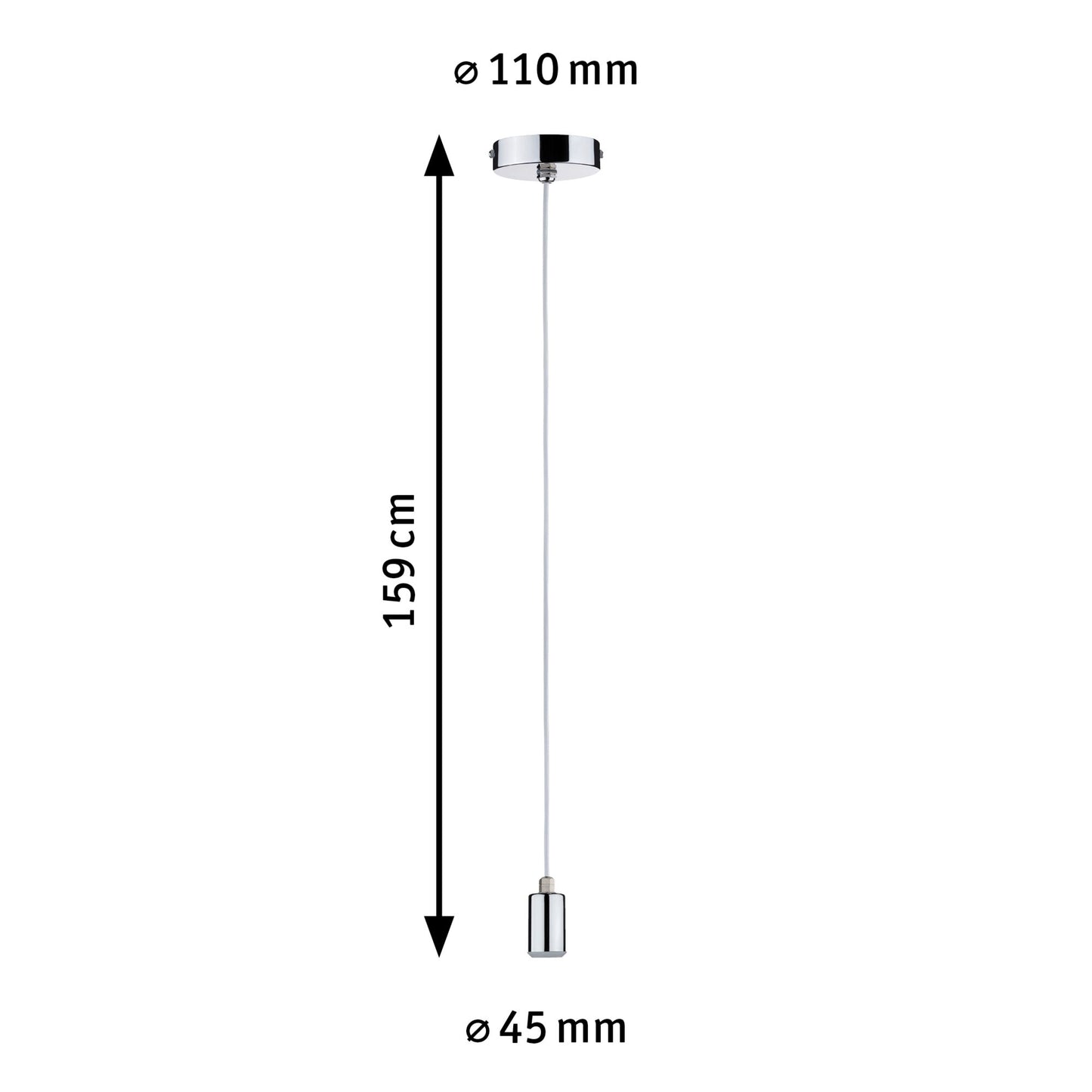 Paulmann Pendelleuchte Larus E27 max. 1x20W Chrom IP44