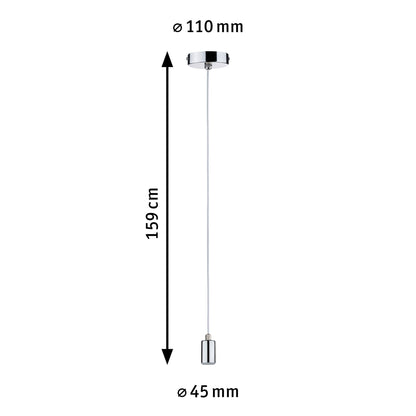 Paulmann Pendelleuchte Larus E27 max. 1x20W Chrom IP44