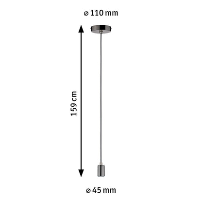 Paulmann Pendelleuchte Larus E27 max. 1x20W Schwarzchrom IP44