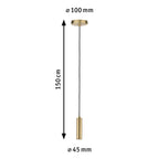 Paulmann Pendelleuchte Neordic Kine E27 max. 1x20W Messing gebürstet